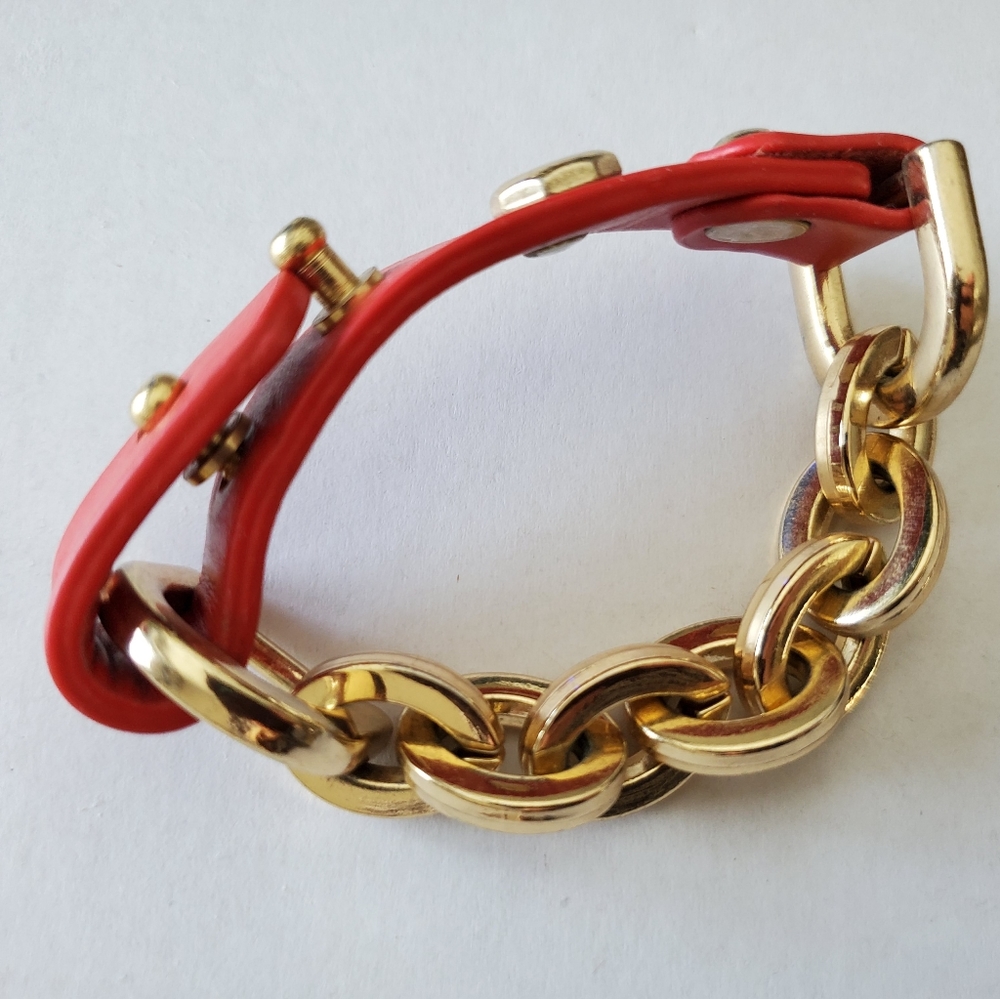 Faux leather bracelet